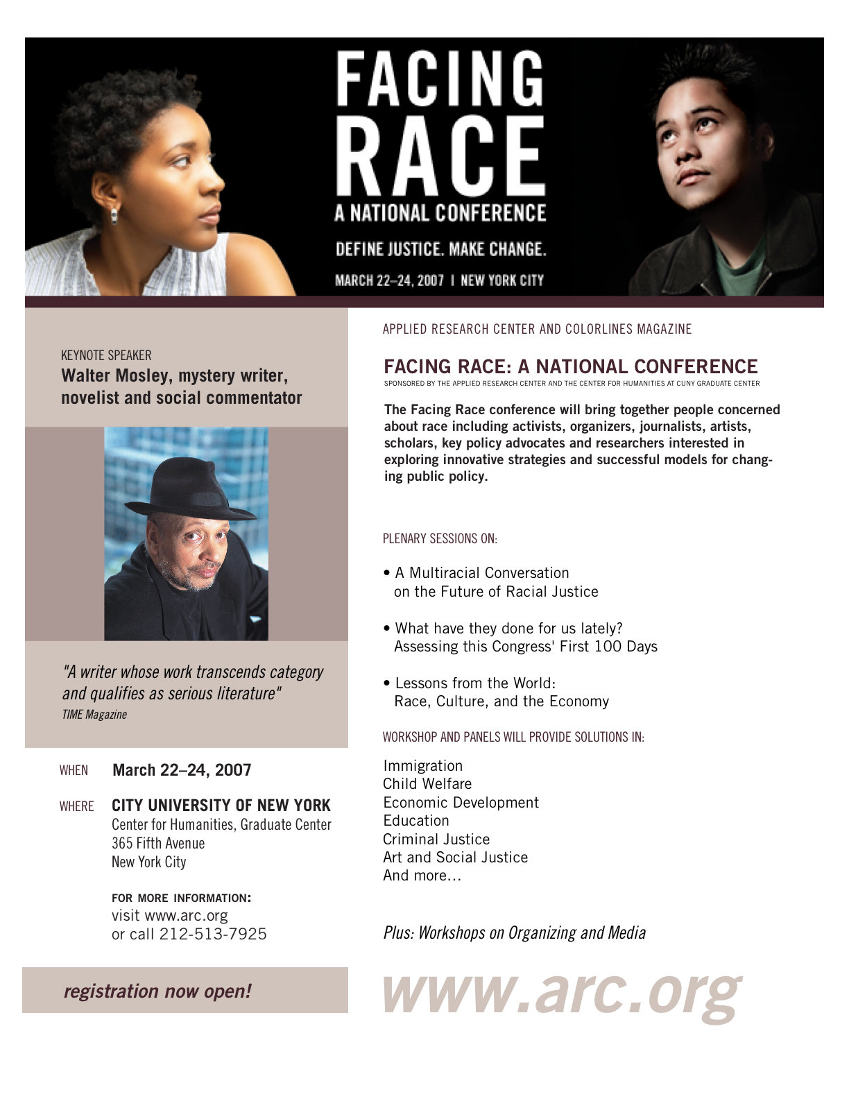 Facing Race 2007 flyer.